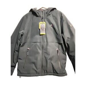 Tommy Hilfiger Men Navy Small Performance Hooded Jacket  Water Resistant NWT